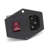 Socket with switch for power supply