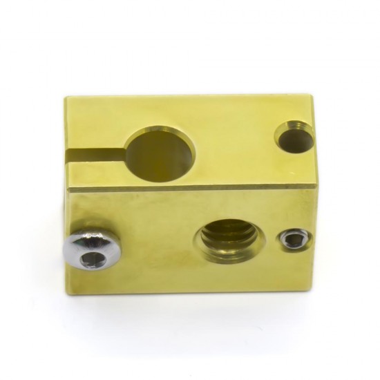 Bloque calefactor de aleación de cobre v6 para termistor PT100 3mm - Rosca M6 - Compatible con v5 y v6