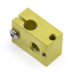 Bloque calefactor de aleación de cobre v6 para termistor PT100 3mm - Rosca M6 - Compatible con v5 y v6
