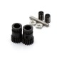 Set of double traction drive hardened steel gears for extruder - Bondtech style - Compatible with Mk2 / Mk3 type extruders