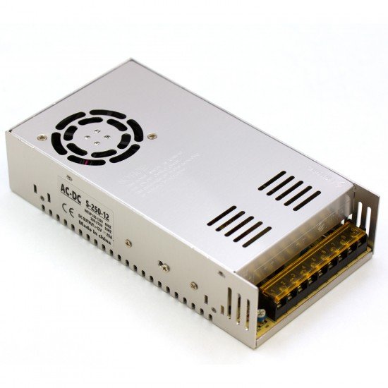 Compact Power Supply - DC 12V 20A 250W - with fan
