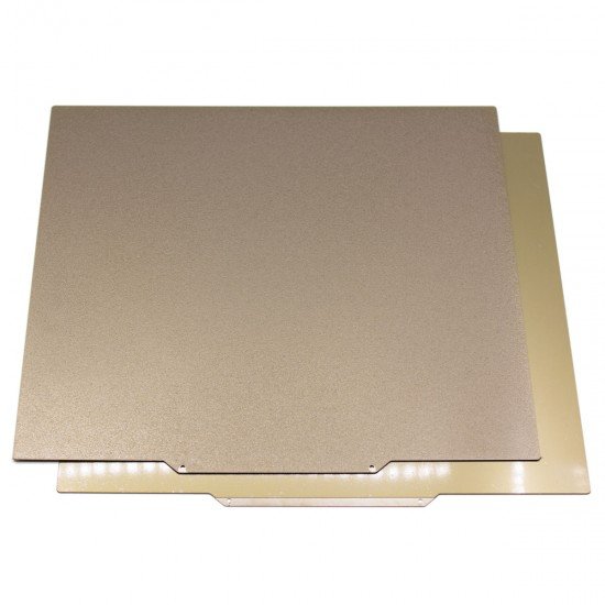 Lámina de acero fléxible recubierta de Ultem (PEI) por ambos lados - gran fijación - para cama magnética 350x350mm