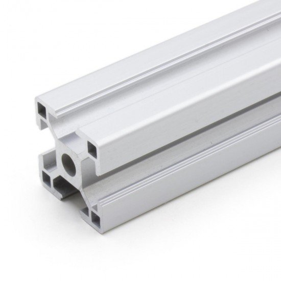 Slotted structural aluminum profile 30 x 30 - length 1 meter