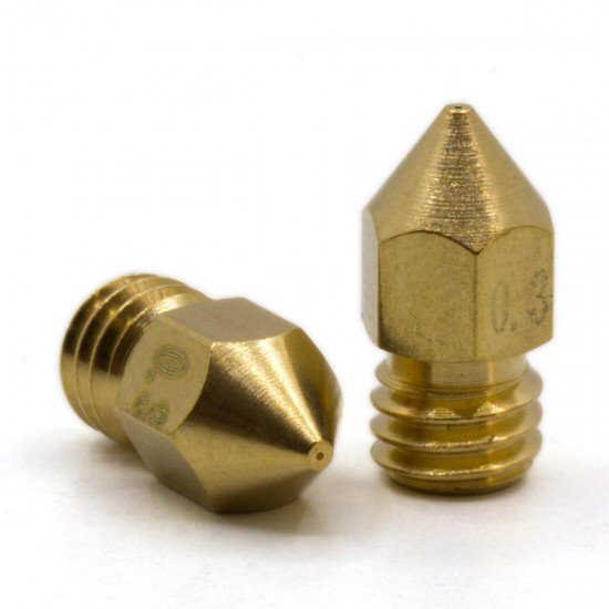 M6 threaded nozzle for MK8 extruders, for Ender, Creality - 0.3mm