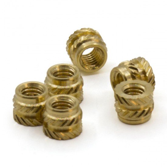 Brass, copper alloy threaded inserts - M3