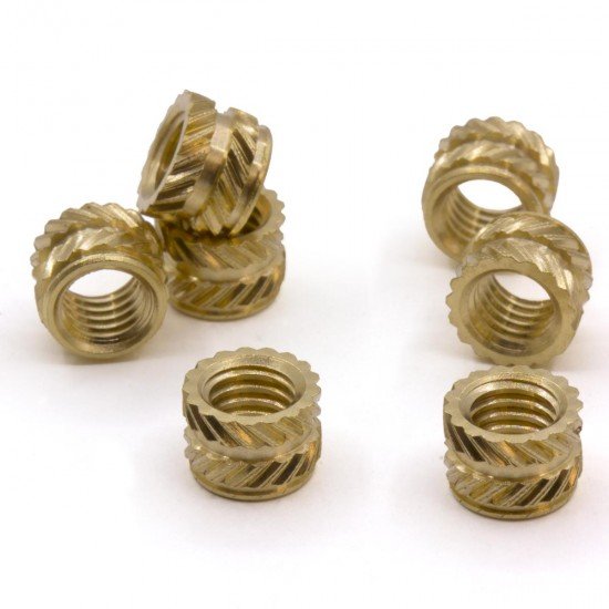 Brass, copper alloy threaded inserts - M5