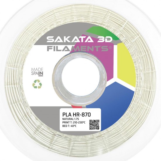 Filamento HR-PLA INGEO 3D870 - Alta Resistencia - 1.75mm - Sakata 3D