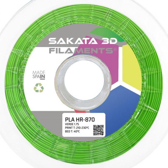 Filamento HR-PLA INGEO 3D870 - Alta Resistencia - 1.75mm - Sakata 3D