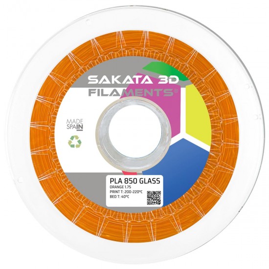 PLA INGEO 3D850 GLASS Filament - Translucent filament - 1,75mm - Sakata 3D