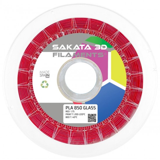 PLA INGEO 3D850 GLASS Filament - Translucent filament - 1,75mm - Sakata 3D