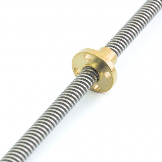 Lead Screw Dia 8MM Thread 8mm T8x8 Length 300mm / 350mm / 400mm / 500mm / 600mm / 1m with copper or POM nut