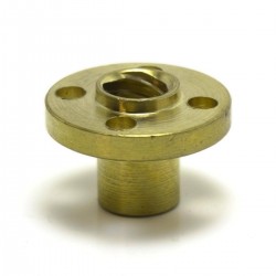Tuerca T8×8 Brass con brida para husillo trapezoidal de 8 mm
