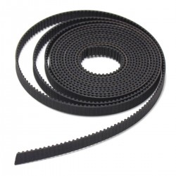 Correa dentada GT2 de 6 mm reforzada con fibra de vidrio, 1 m