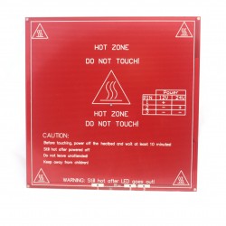 Cama caliente MK2B 200 × 200 mm 12 V / 24 V - Roja o negra