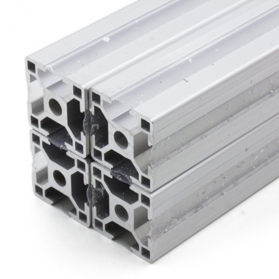 Slotted structural aluminum profile 30 x 30 - length 1 meter