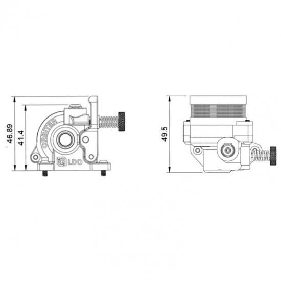 Orbiter V2.0 Extruder - LDO Motors - Dual Gear Extrusion for Voron