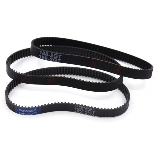 GT2 POWGE Closed Timing Belt 188-2GT - Belt Width 6mm - reinforced with fiberglass - high quality and precision