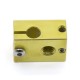 Brass heating block v6 for 3mm PT100 thermistor - M6 Thread - v5 and v6 compatible