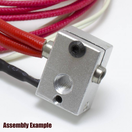 Heating block v6 for 3mm PT100 thermistor - M6 Thread - V5 and V6 compatible