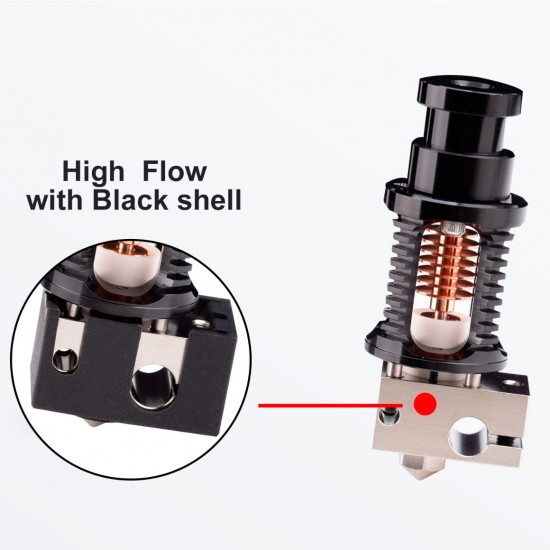 Dragon V2.0 HF Hotend - Alto Flujo - Súper preciso y Alta calidad - Gran disipación de calor y resistencia - Garganta cerámica