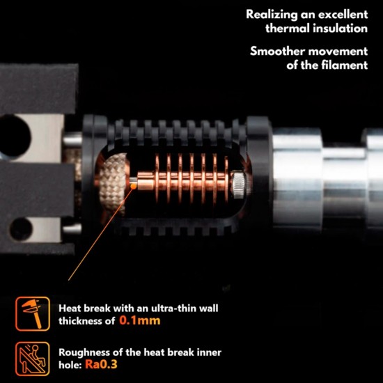 Dragon V2.0 HF Hotend - Alto Flujo - Súper preciso y Alta calidad - Gran disipación de calor y resistencia - Garganta cerámica