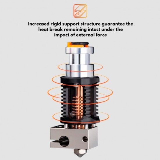 Dragon 2 HF Hotend - High Flow - Super Accurate and High Quality - Great heat dissipation and resistance - Ceramic Heatbreak
