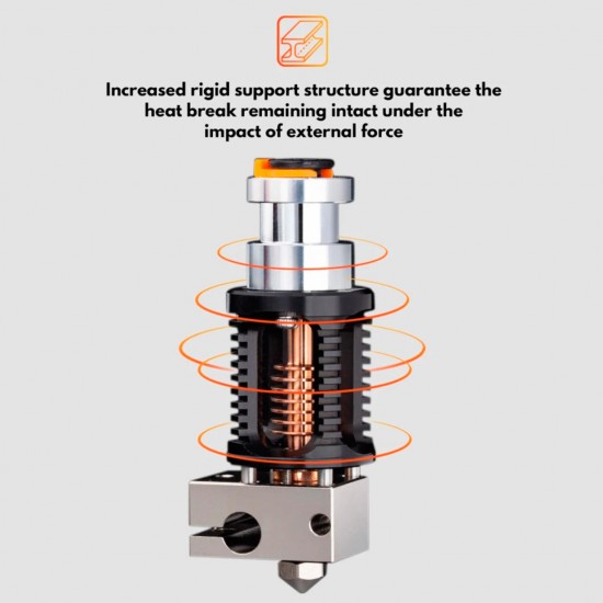 Dragon V2.0 SF Hotend - Flujo Estándar - Súper preciso y Alta calidad - Gran disipación de calor y resistencia - Garganta cerámica