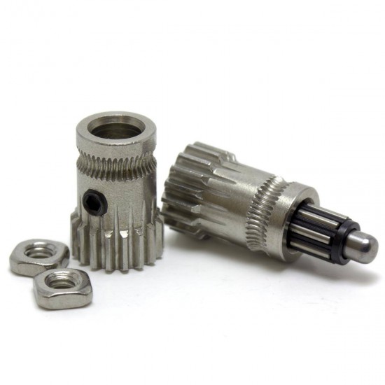 Set of double traction drive gears for extruder - Bondtech style - Compatible with Mk2 / Mk3 type extruders