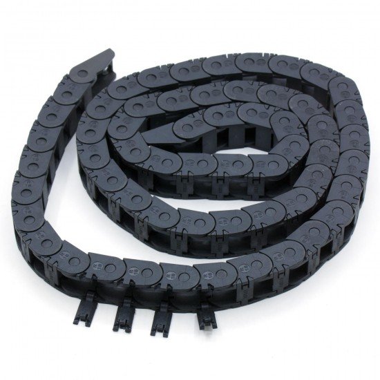 Nylon cable drag chain 1 meter length - links with openings - 10x11