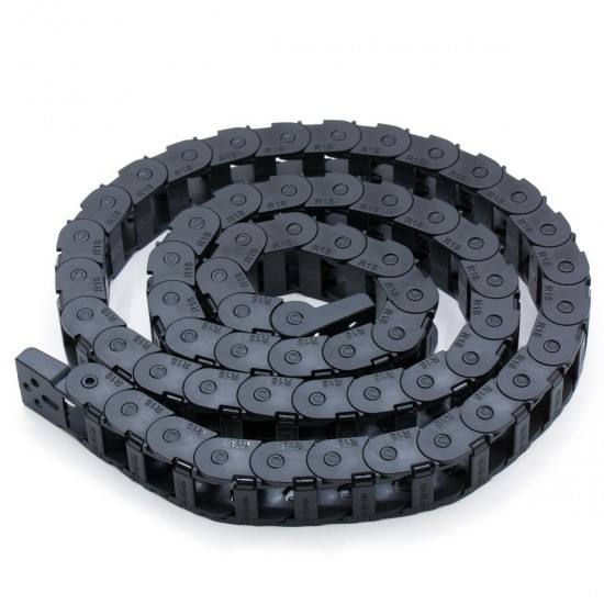 Nylon cable drag chain 1 meter length - links with openings - 10x11