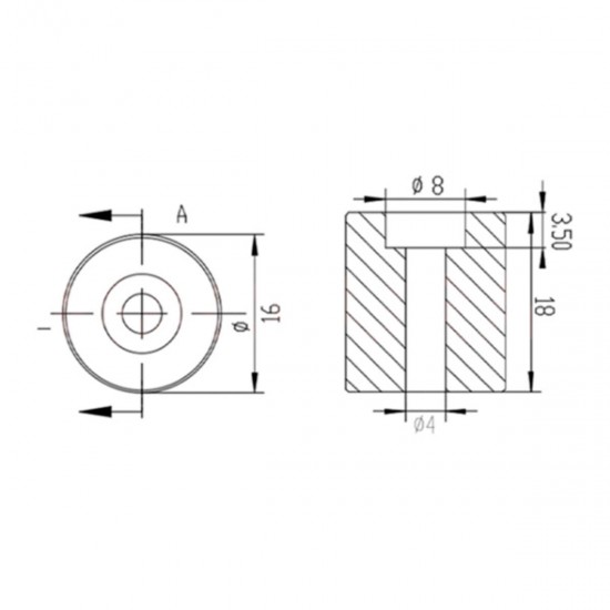 Damping silicone for heated bed - 18mm