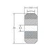 Rueda para perfil V-slot con polea con rodamiento 625zz