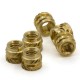 Brass, copper alloy threaded inserts - M3