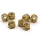 Brass, copper alloy threaded inserts - M5