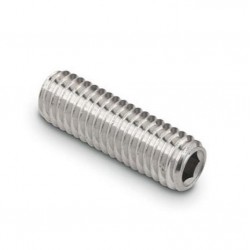 Tornillo prisionero DIN 913 / ISO 4026 de punta plana en acero inoxidable A2