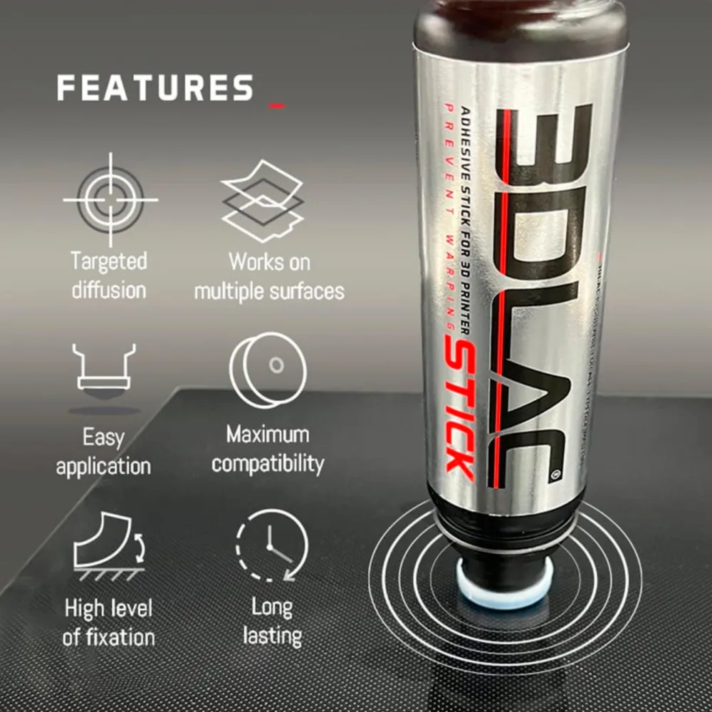 3DLAC Stick aplicado con precisión sobre una superficie de impresión 3D