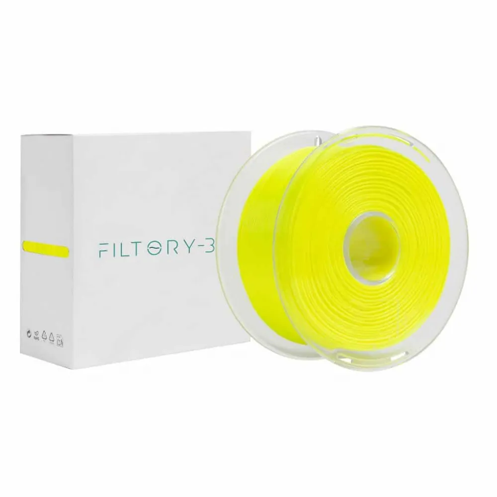 Bobina Filtory 3D PLA Amarillo Flúor de 1,75 mm y 1 kg