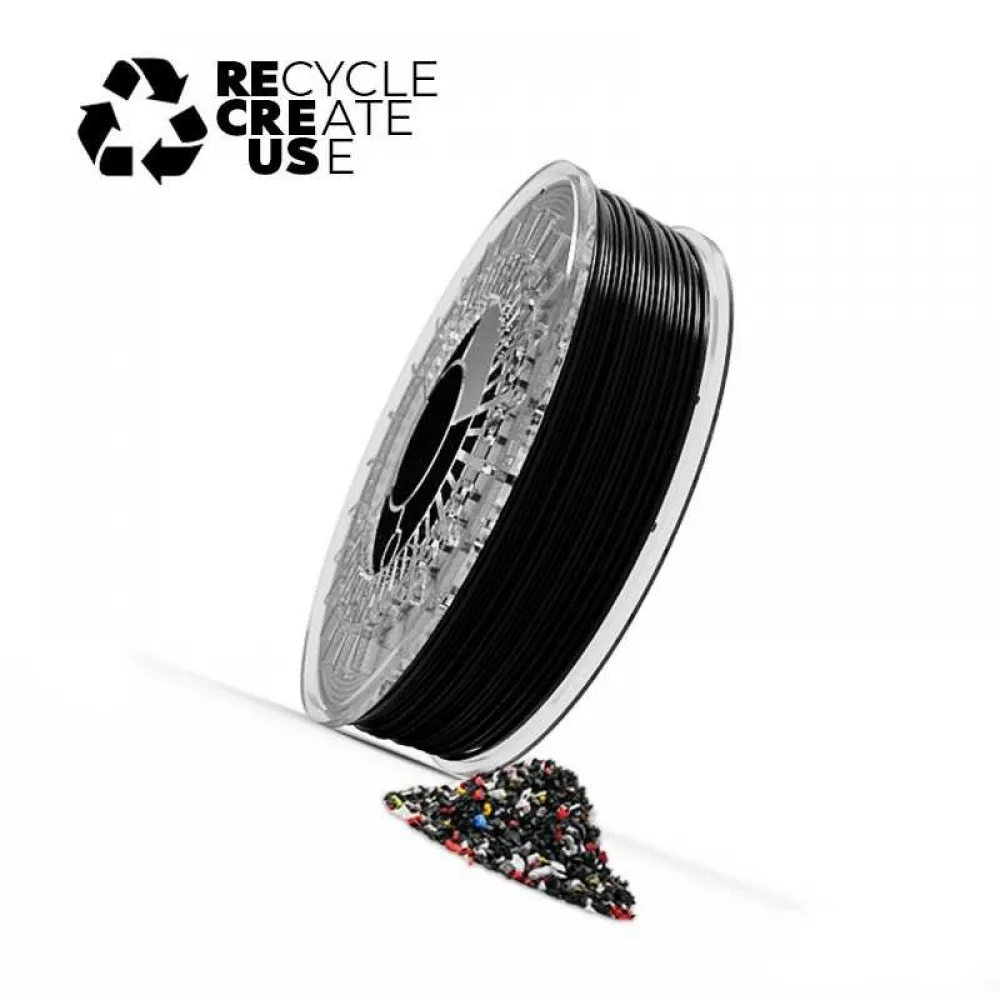 Bobina de Recreus Reciflex negro fabricado con TPU de origen reciclado