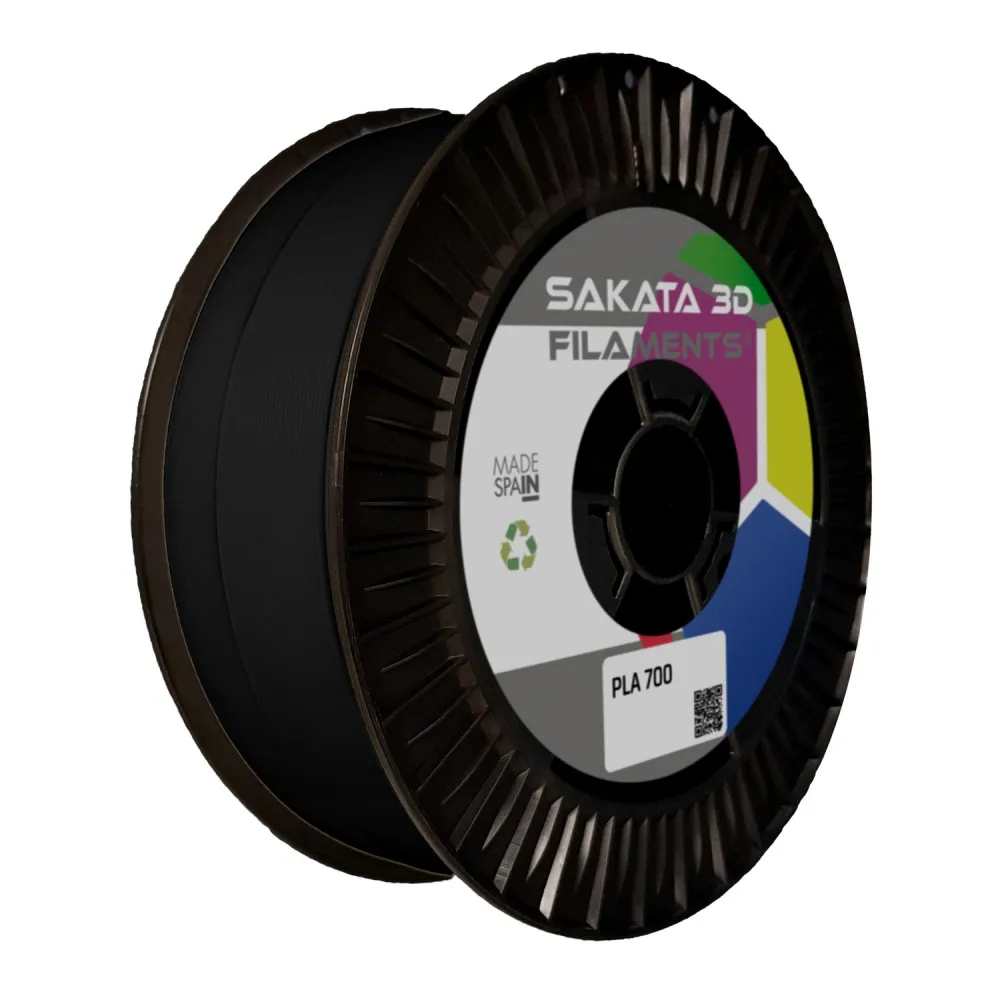 Bobina negra de filamento Sakata 3D PLA Ingeo 3D700 de 1,75 mm y 2,5 kg