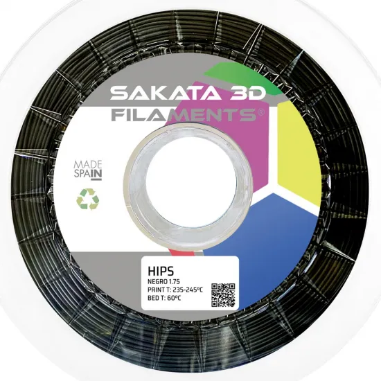 Sakata 3D HIPS filament 1.75 mm — 1 kg, white or black