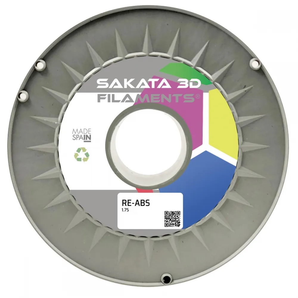 Bobina de filamento reciclado Sakata 3D RE-ABS de 1,75 mm fabricado en España