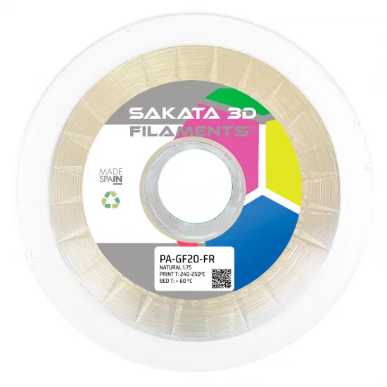 Filamento Sakata 3D PA-GF20-FR Nylon GF20 Natural — 1,75 mm, 850 g