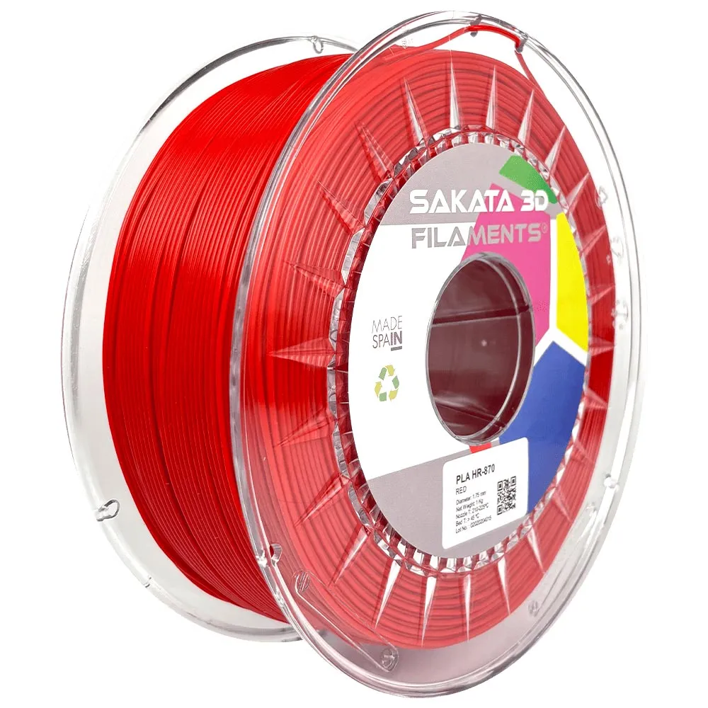 Bobina de filamento Sakata 3D PLA HR-870 Ingeo 3D870 de 1,75 mm y 1 kg