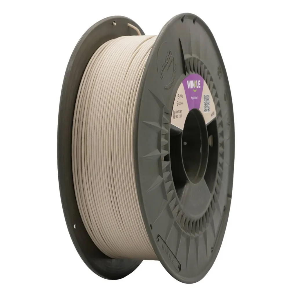 Bobina de filamento WINKLE PLA WOOD de 1,75 mm en color Arce