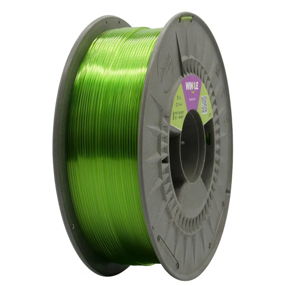 Bobina de filamento PETG Krystal Verde Lima WINKLE de 1,75 mm