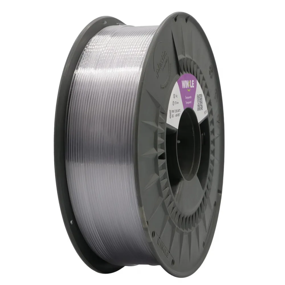 Bobina de filamento PETG transparente WINKLE de 1,75 mm