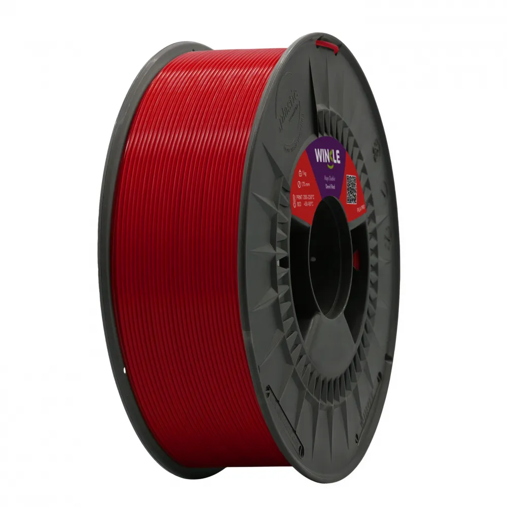 Bobina de 1 kg de filamento WINKLE PLA PRO de 1,75 mm en color Rojo Diablo