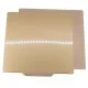 Lámina de acero flexible recubierta de Ultem (PEI) por ambos lados - gran fijación - para cama magnética 220x220mm