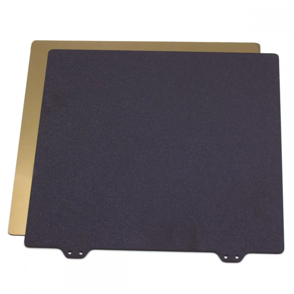 Lámina flexible FYSETC de 220 por 220 mm con cara negra de PEI texturizado y cara lisa dorada
