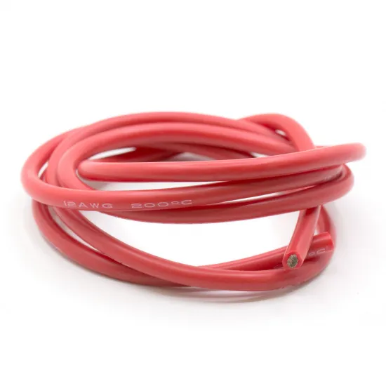 Cable flexible de silicona 12 AWG rojo – cobre estañado, 1 m